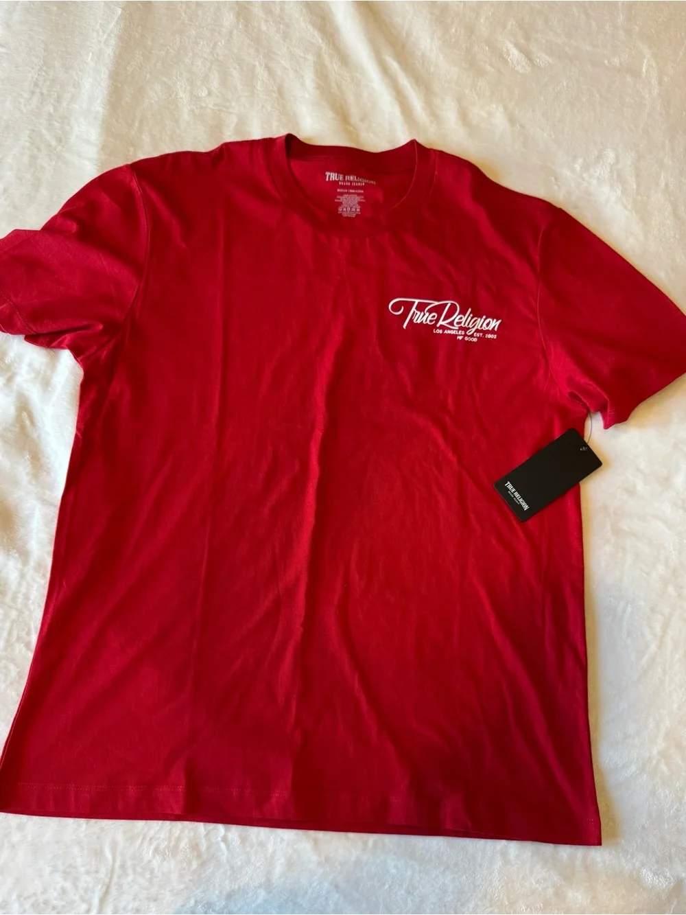 True Religion Red Short-Sleeve Graphic Logo Tee